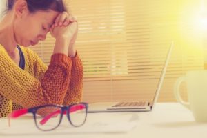 Frustrated business woman