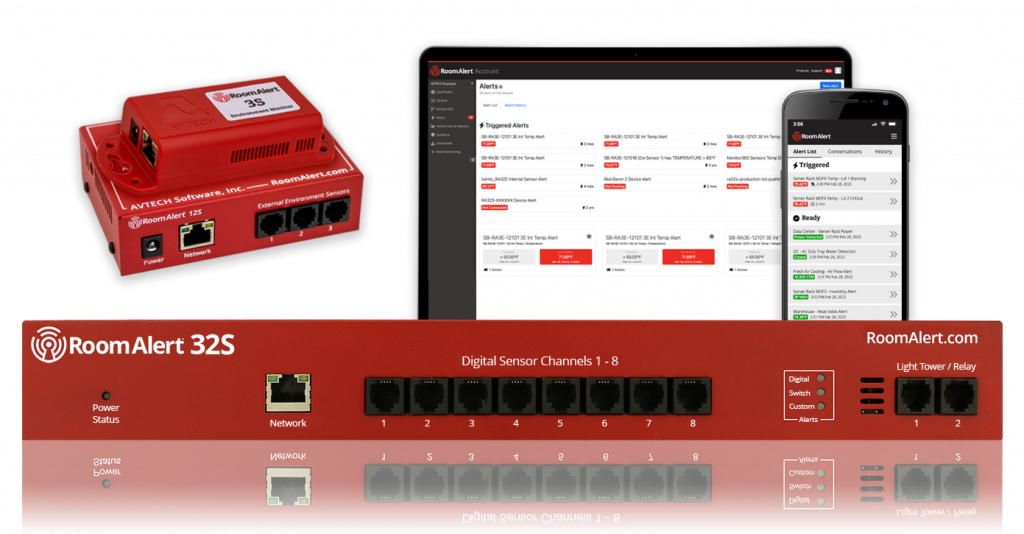 Room Alert monitors, sensors, and software help protect employees against illness caused by extreme temperatures and high heat index